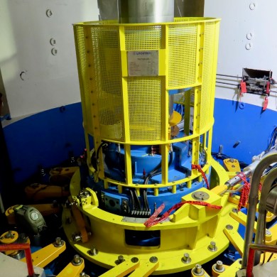 The new turbine room at the Taltson hydro dam is seen in a February 2024 GNWT inspector's photo.